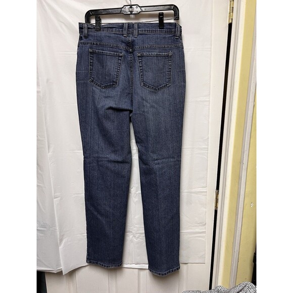 BDE Gloria Vanderbilt Jeans Women’s Size 10 Blue Distressed High-Rise Straight - Picture 6 of 7